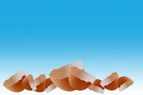 Eastern background with eggshells Stock Photos