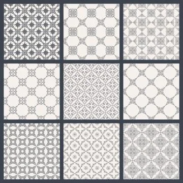 Eastern backgrounds seamless patterns Stock Illustration