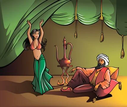 Eastern beauty Stock Illustration