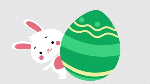 Eastern bunny animation set Stock Footage 163587872