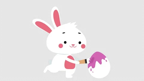 Eastern bunny animation set Stock Footage 163587916