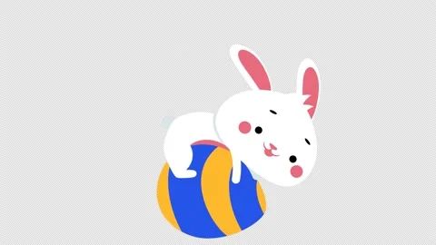 Eastern bunny animation set Stock Footage 163587925