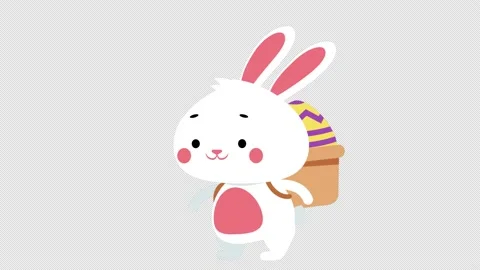 Eastern bunny animation set Stock Footage 163587926