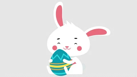 Eastern bunny animation set Stock Footage 163587971