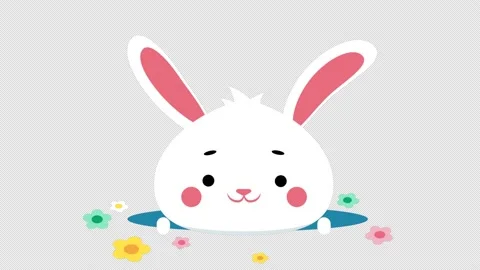Eastern bunny animation set Stock Footage 163587975