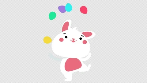 Eastern bunny animation set Stock Footage 163588051