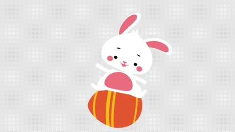 Eastern bunny animation set Stock Footage 163588058