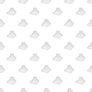 Eastern castle pattern seamless Stock Illustration