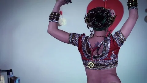 Eastern dance slow motion Stock Footage 73240582