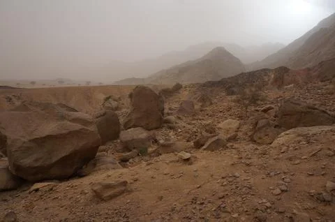 Eastern Desert of Egypt, cloudy. Fotos de archivo