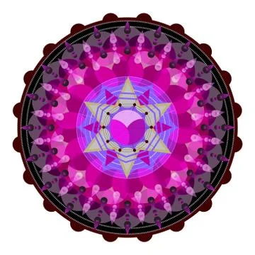 Eastern design pattern in round shape Stock Illustration