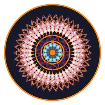 Eastern design pattern in round shape Stock Illustration