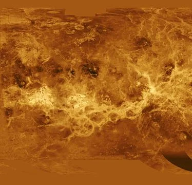 The eastern half of the planet is displayed in this simple cylindrical map .. Stock Photos