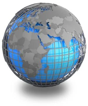 Eastern Hemisphere on Earth Stock-Illustration
