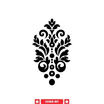 Eastern Henna Design Vector Pack  Intricate Patterns for Artistic Expression Illustrazione stock