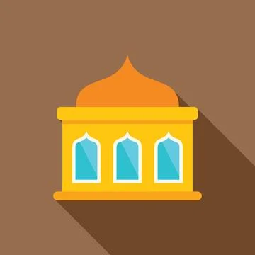 Eastern mosque building representing islamic religion and culture Ilustración de archivo