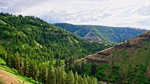 Eastern Oregon Mountains Flyover 01 Stock Footage 154876866