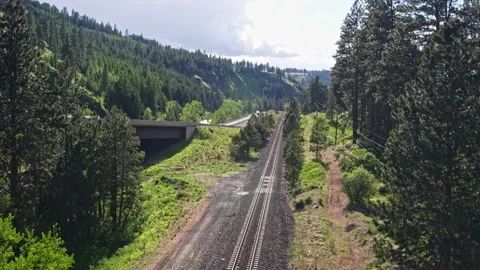 Eastern Oregon Railroad Stock Footage 154876971