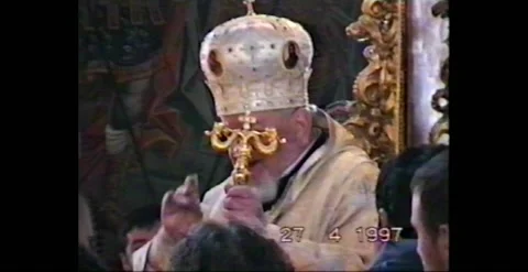 Eastern Orthodox Easter Service In Rila Monastery Archival VHC Footage Stock Footage 231778438