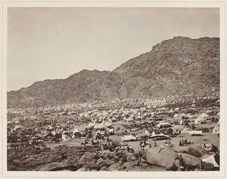Eastern part of the Muna valley during the pilgrimage to Mecca (PL.11); C.... Stock Photos