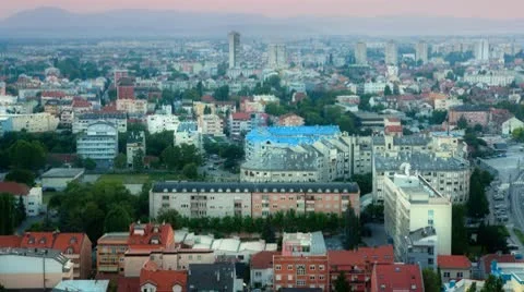 Eastern part of Zagreb Stock Footage 10719340