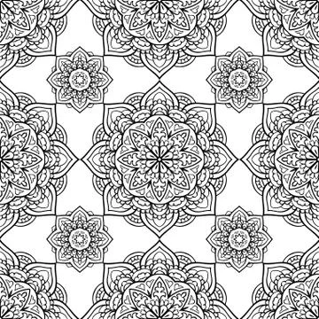 Eastern pattern of mandalas. Stock Illustration