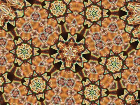 Eastern pattern with polygon and rhombus shapes in orange and brown Stock Photos