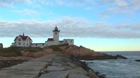 Eastern Point Lighthouse Stock Footage 40684208