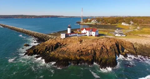 Eastern Point Lighthouse, Gloucester, MA, USA 動画素材 172041375