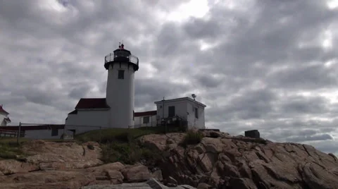 Eastern Point Lighthouse, Gloucester, Massachusetts Stock Footage 31742132