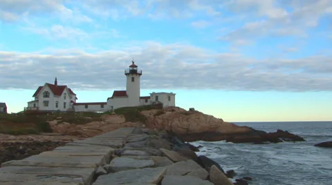 Eastern Point Lighthouse Loop Stock Footage 38764627
