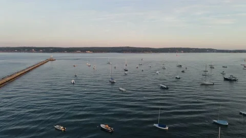 Eastern Point Lighthouse at Sunrise Video stock 197333209