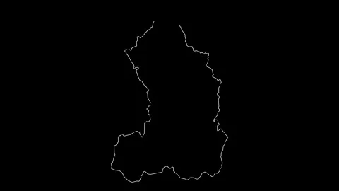 Eastern province map of Rwanda outline animation Stock Footage 242763805
