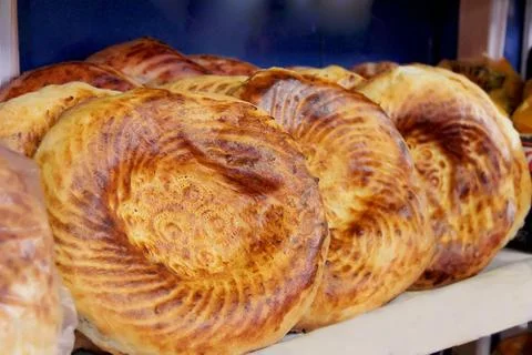 Eastern round bread Stock Photos