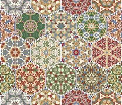 Eastern seamless pattern tiles Stockillustratie