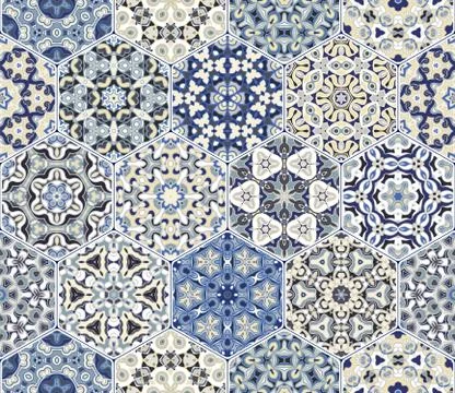 Eastern seamless pattern tiles Stock-Illustration