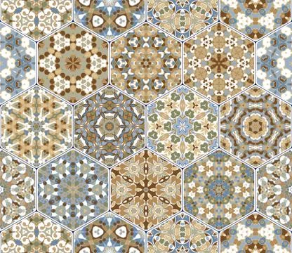 Eastern seamless pattern tiles Stockillustratie