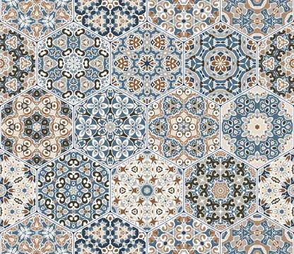 Eastern seamless pattern tiles 스톡 일러스트
