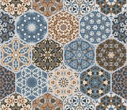 Eastern seamless pattern tiles Stock-Illustration