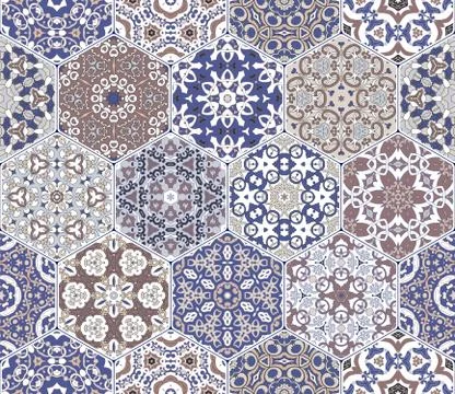 Eastern seamless pattern tiles 스톡 일러스트