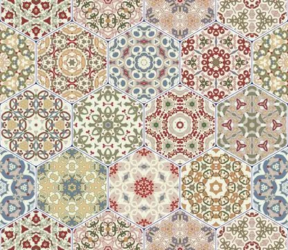 Eastern seamless pattern tiles 스톡 일러스트