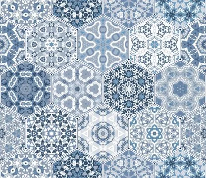 Eastern seamless pattern tiles Stockillustratie