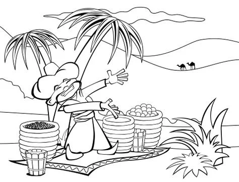 Eastern Seller Stock Illustration