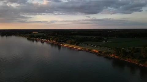 Eastern Shore Sunset at a Campground Stock Footage 291905891
