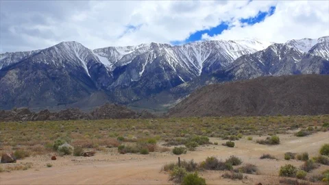 Eastern Sierra Nevada Range Pano Stock Footage 108742376