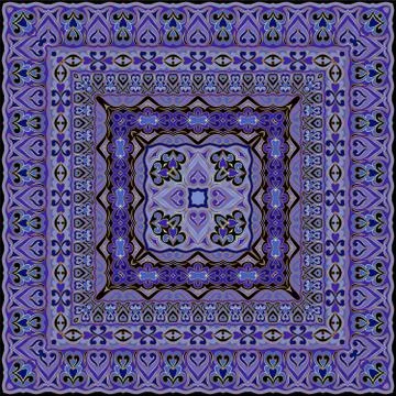 Eastern square pattern Stock Illustration