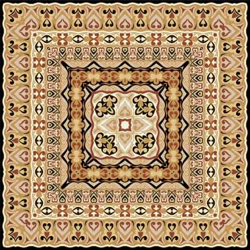 Eastern square pattern Stockillustratie