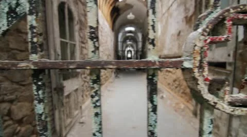 Eastern State Penitentiary Prison Philadelphia Stock Footage