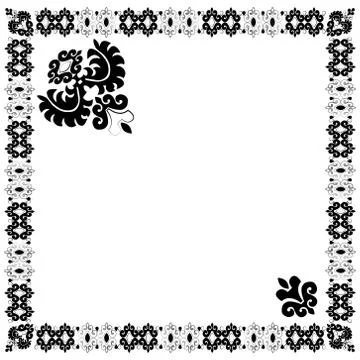 Eastern style composition 01 black Illustrazione stock