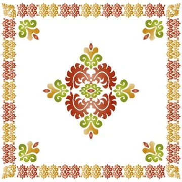 Eastern style composition Stock Illustration